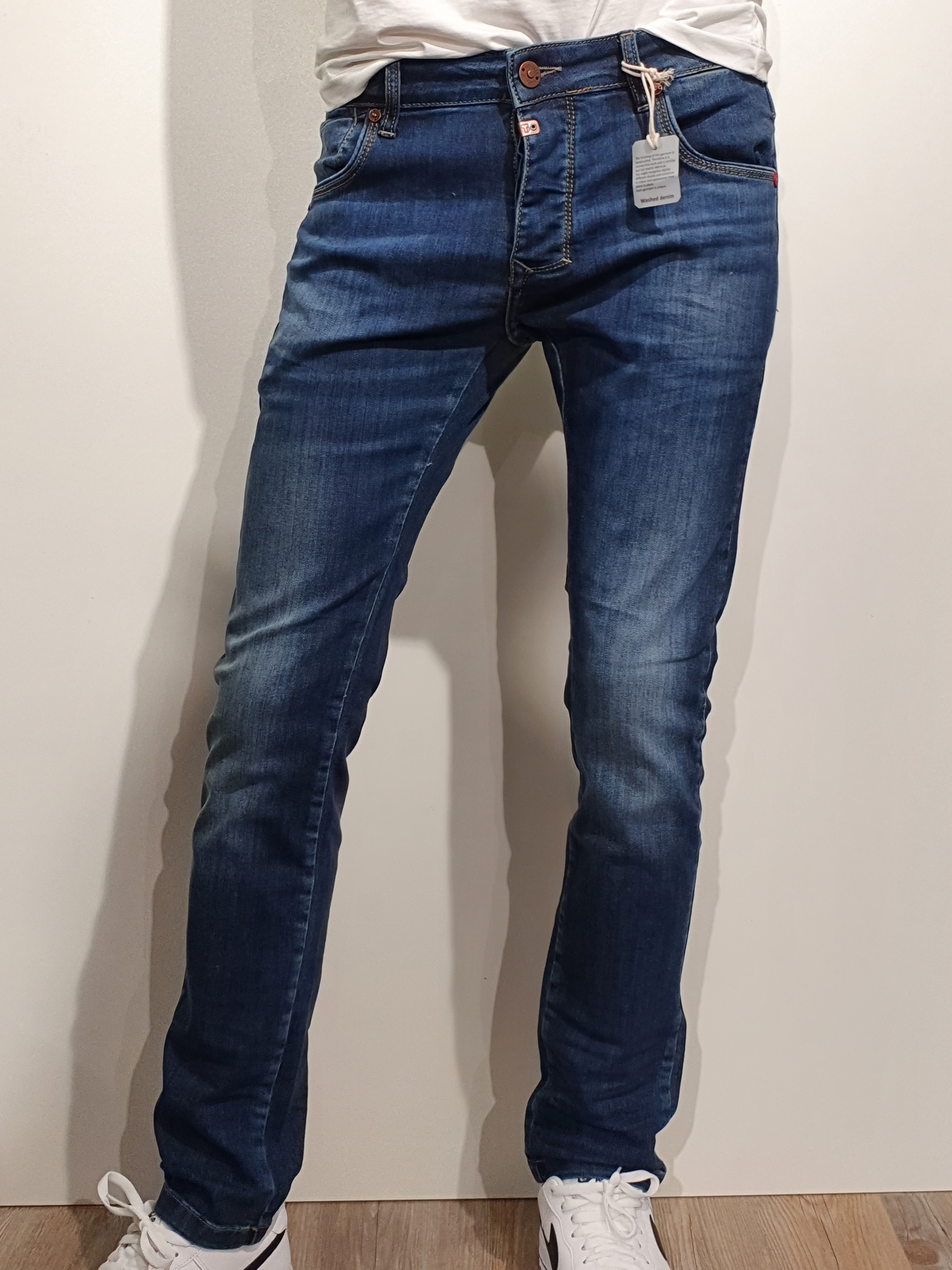 Jeans Timezone Scott sea blue aged wash | Steiner Mode